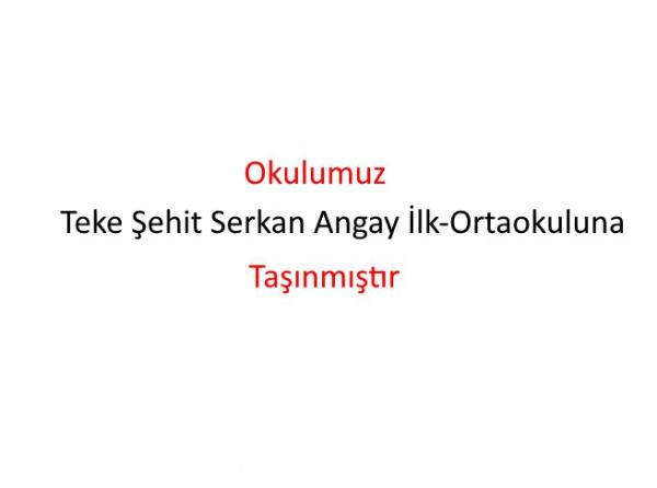 Okulumuz Taşınmıştır